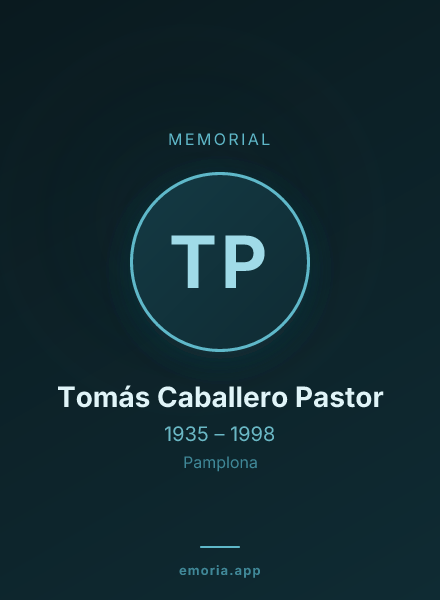 Memorial portrait of Tomás Caballero Pastor