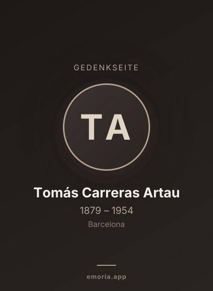 Gedenkportrait von Tomás Carreras Artau