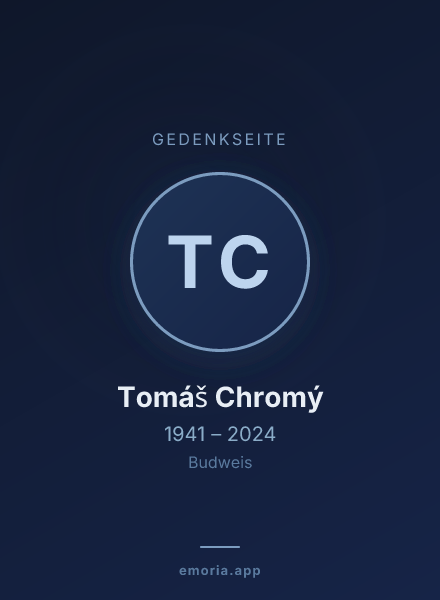 Gedenkportrait von Tomáš Chromý