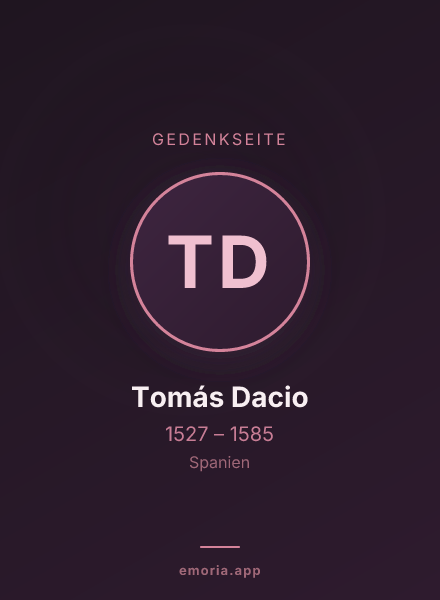 Gedenkportrait von Tomás Dacio