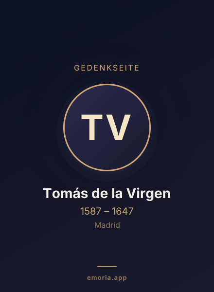 Gedenkportrait von Tomás de la Virgen