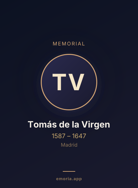 Memorial portrait of Tomás de la Virgen