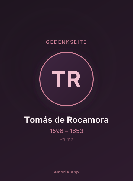 Gedenkportrait von Tomás de Rocamora