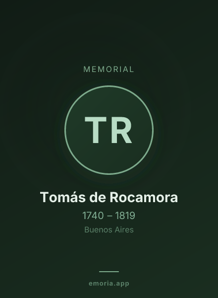 Memorial portrait of Tomás de Rocamora