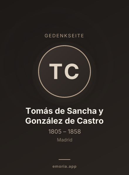 Gedenkportrait von Tomás de Sancha y González de Castro