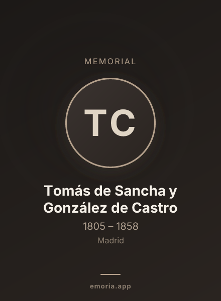 Memorial portrait of Tomás de Sancha y González de Castro