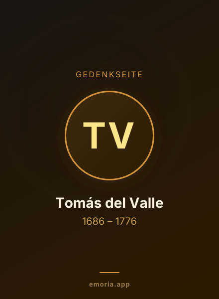 Gedenkportrait von Tomás del Valle