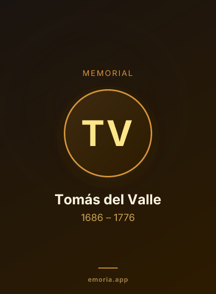 Memorial portrait of Tomás del Valle