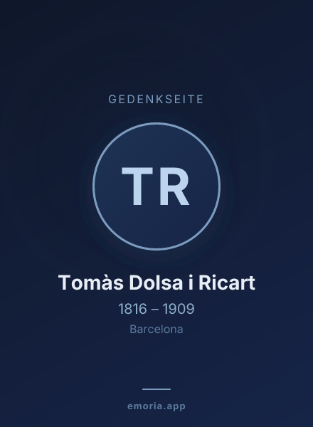 Gedenkportrait von Tomàs Dolsa i Ricart