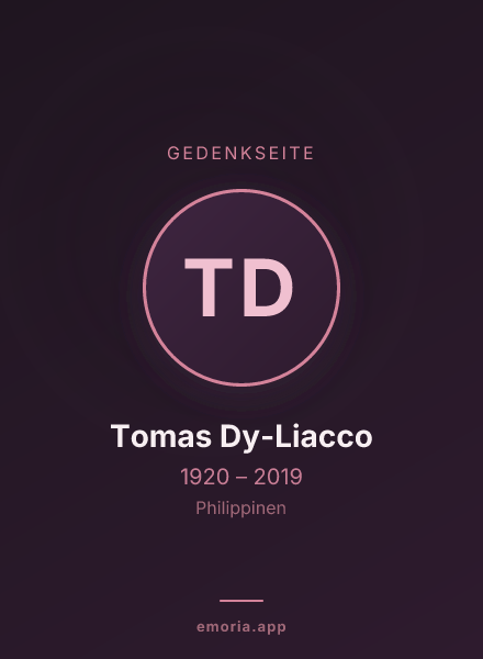 Gedenkportrait von Tomas Dy-Liacco