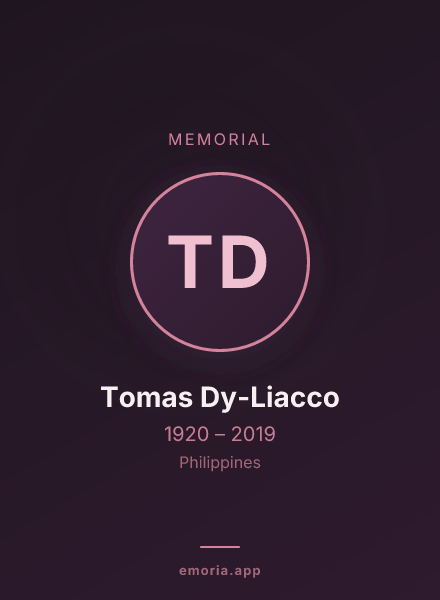 Memorial portrait of Tomas Dy-Liacco