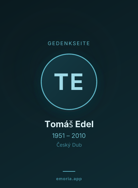 Gedenkportrait von Tomáš Edel