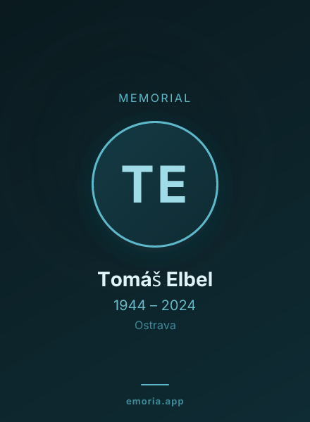 Memorial portrait of Tomáš Elbel
