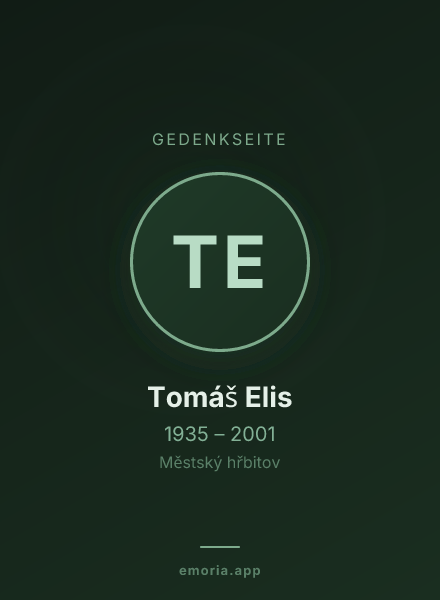 Gedenkportrait von Tomáš Elis