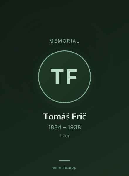 Memorial portrait of Tomáš Frič