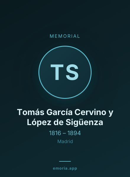 Memorial portrait of Tomás García Cervino y López de Sigüenza