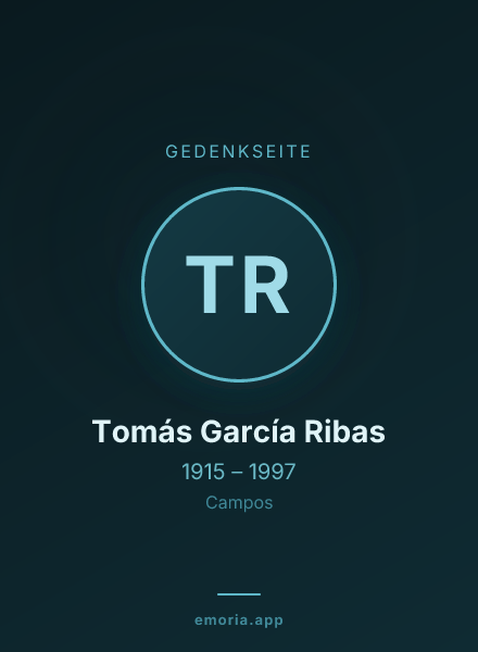 Gedenkportrait von Tomás García Ribas