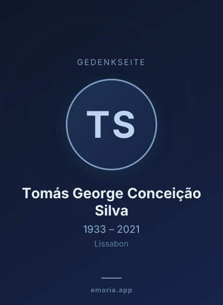 Gedenkportrait von Tomás George Conceição Silva