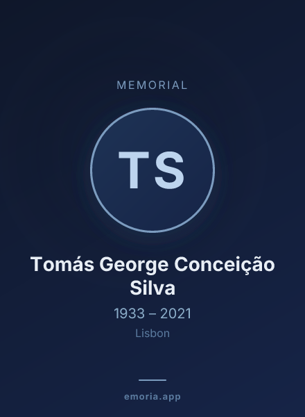 Memorial portrait of Tomás George Conceição Silva