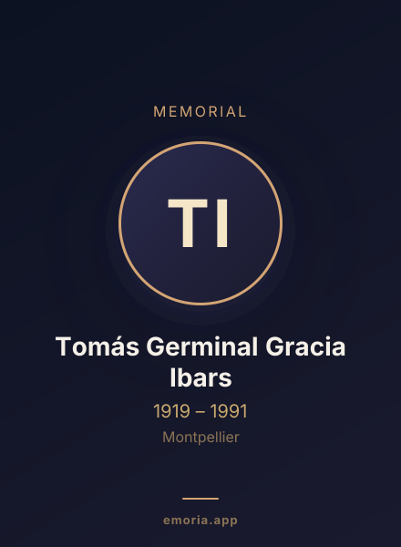 Memorial portrait of Tomás Germinal Gracia Ibars