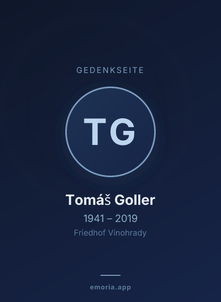 Gedenkportrait von Tomáš Goller