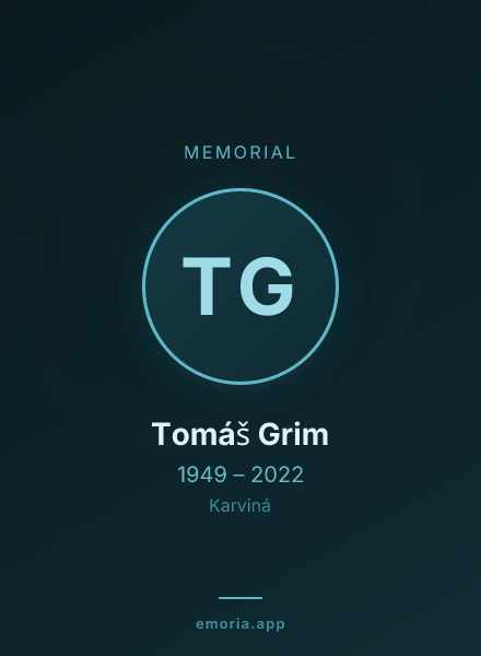 Memorial portrait of Tomáš Grim