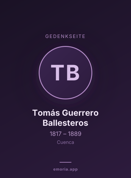Gedenkportrait von Tomás Guerrero Ballesteros