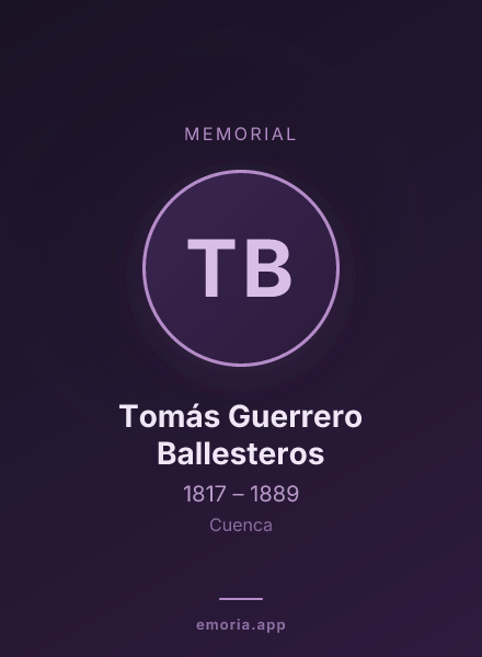Memorial portrait of Tomás Guerrero Ballesteros