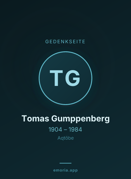 Gedenkportrait von Tomas Gumppenberg