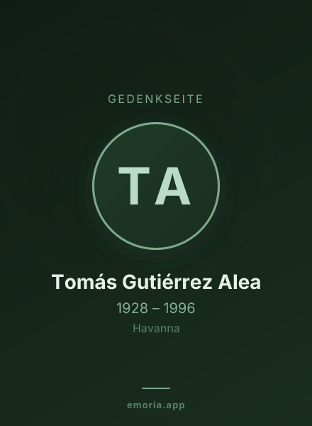 Gedenkportrait von Tomás Gutiérrez Alea