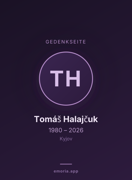 Gedenkportrait von Tomáš Halajčuk