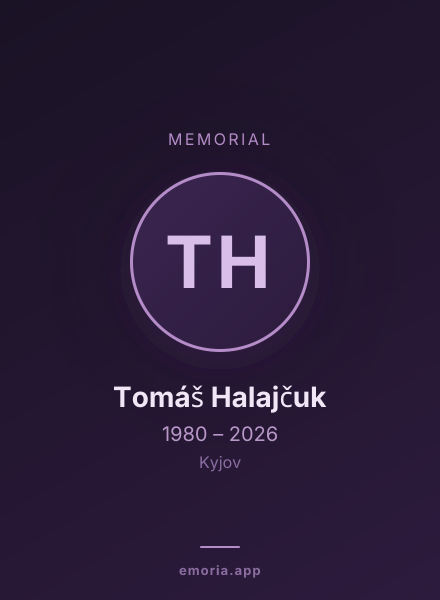 Memorial portrait of Tomáš Halajčuk