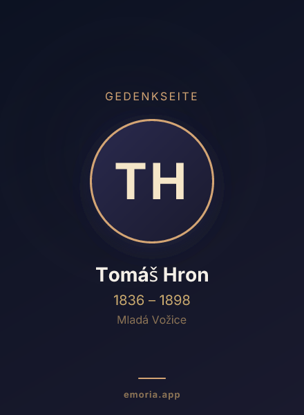 Gedenkportrait von Tomáš Hron