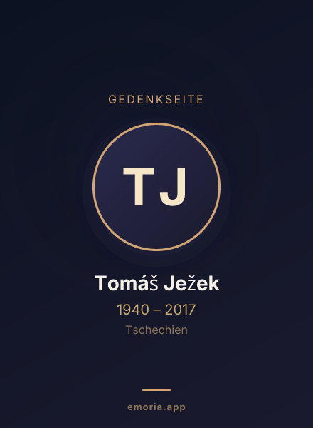 Gedenkportrait von Tomáš Ježek