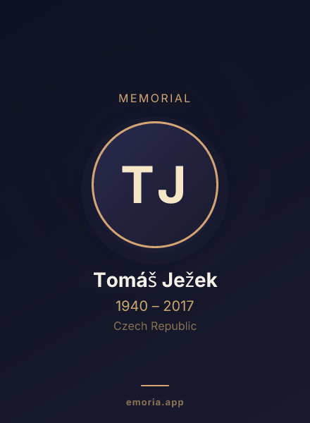 Memorial portrait of Tomáš Ježek