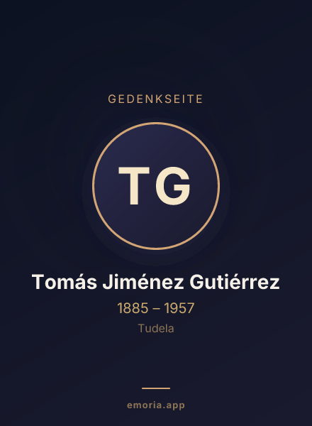 Gedenkportrait von Tomás Jiménez Gutiérrez