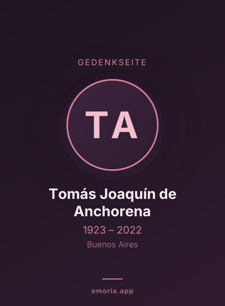 Gedenkportrait von Tomás Joaquín de Anchorena