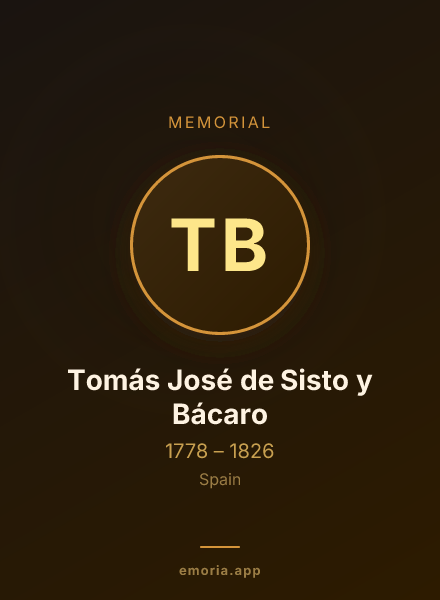 Memorial portrait of Tomás José de Sisto y Bácaro