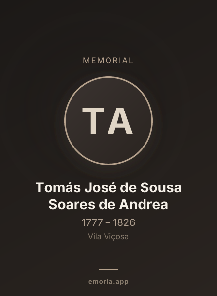 Memorial portrait of Tomás José de Sousa Soares de Andrea