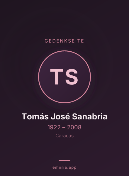 Gedenkportrait von Tomás José Sanabria