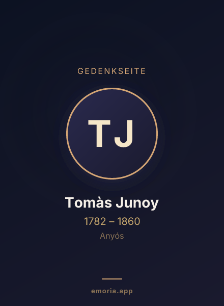 Gedenkportrait von Tomàs Junoy