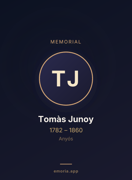 Memorial portrait of Tomàs Junoy