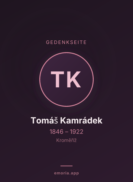 Gedenkportrait von Tomáš Kamrádek