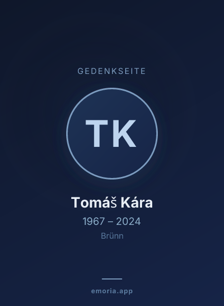 Gedenkportrait von Tomáš Kára