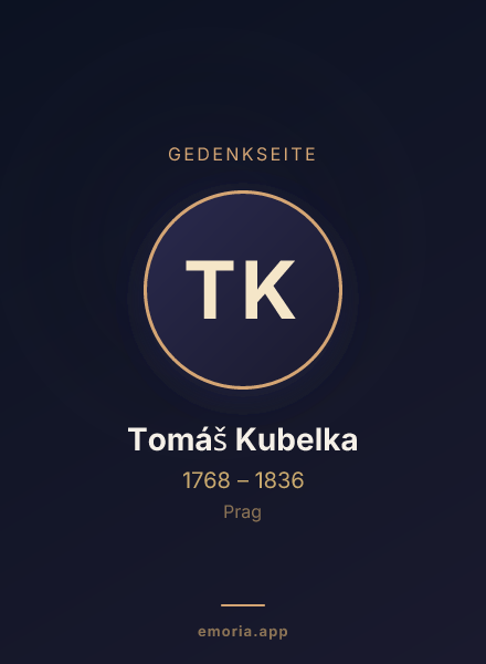 Gedenkportrait von Tomáš Kubelka