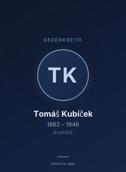 Gedenkportrait von Tomáš Kubíček