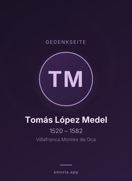 Gedenkportrait von Tomás López Medel