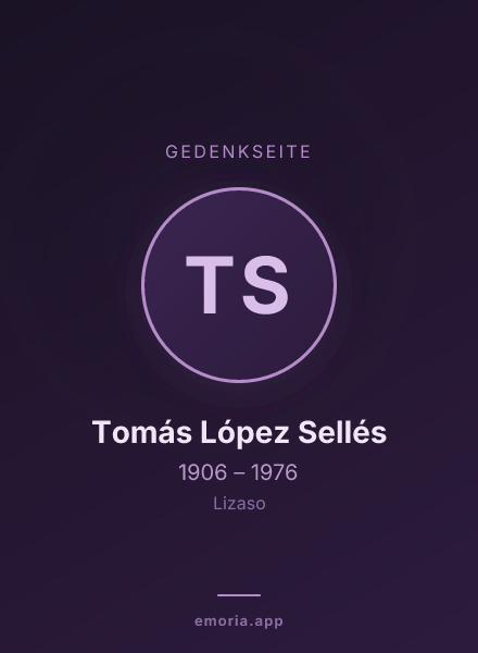 Gedenkportrait von Tomás López Sellés