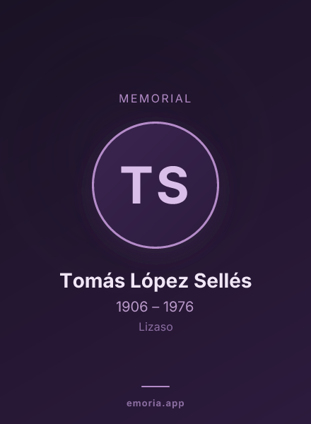Memorial portrait of Tomás López Sellés