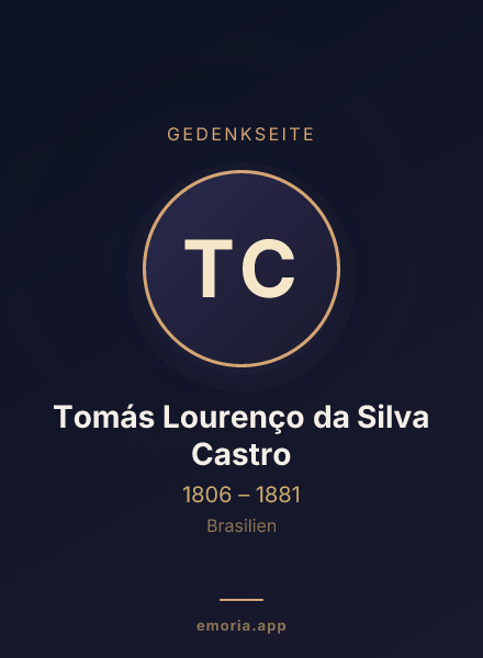 Gedenkportrait von Tomás Lourenço da Silva Castro